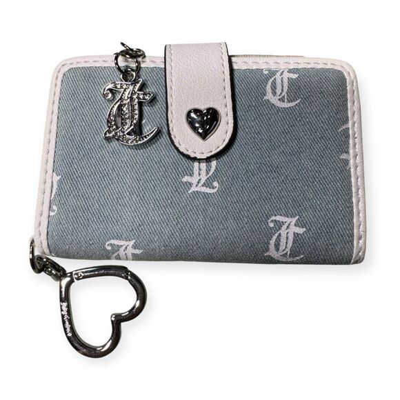 Juicy Couture Denim Blue and White Wallet Y2K VTG‎ - Picture 1 of 7